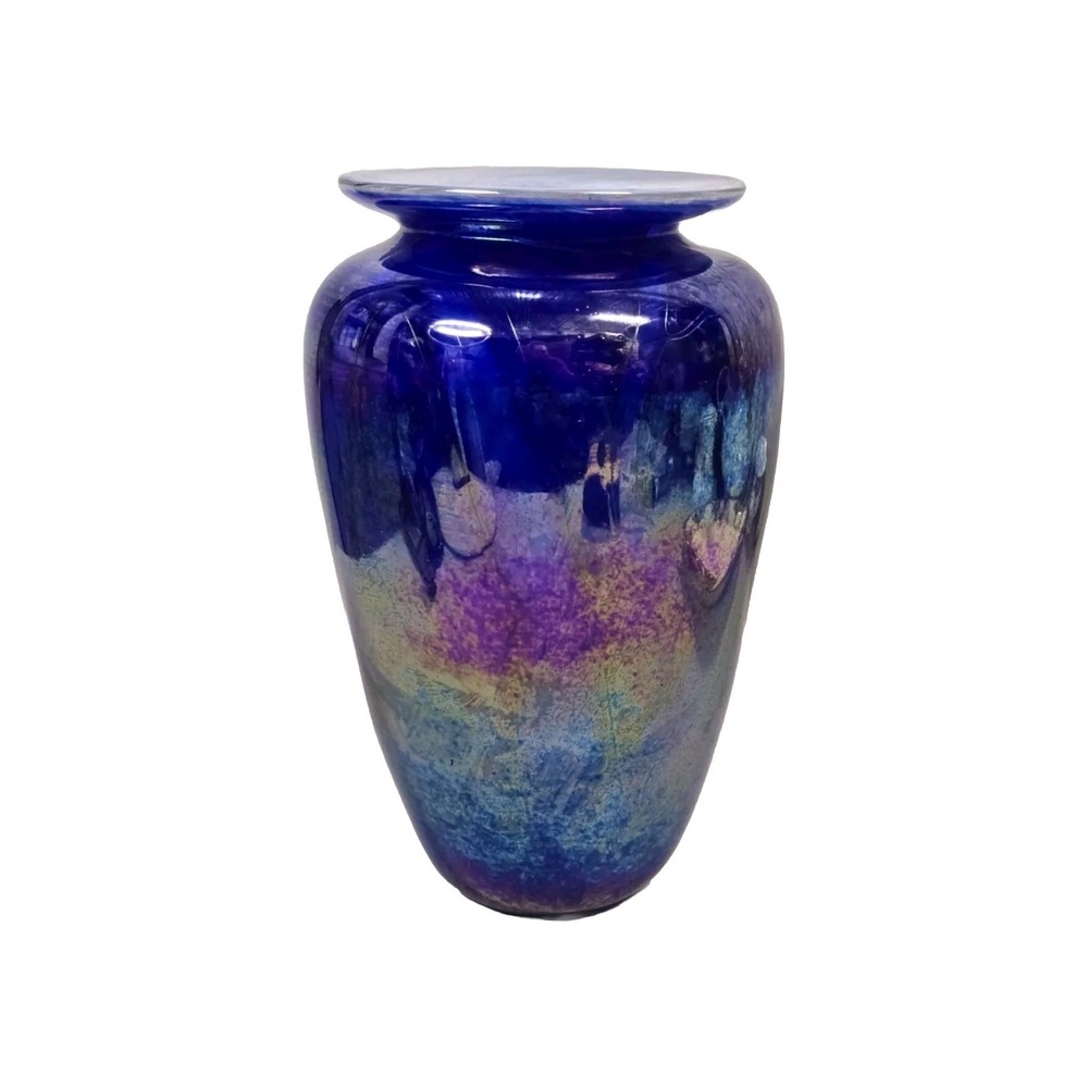 Glass Eye Studio Mt St Helen's  Iridescent Art Glass Vase